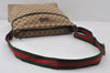 Auth GUCCI Web Sherry Line Shoulder Bag GG Canvas Leather 189751 Brown 0715J