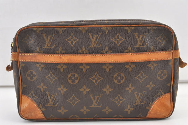 Authentic Louis Vuitton Monogram Compiegne 28 Clutch Hand Bag M51845 LV 0715K
