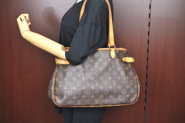 Authentic Louis Vuitton Monogram Batignolles Horizontal Tote Bag M51154 LV 0717J