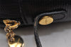Authentic Salvatore Ferragamo Vara Shoulder Cross Body Bag Leather Black 0717K