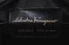 Authentic Salvatore Ferragamo Vara Shoulder Cross Body Bag Leather Black 0717K