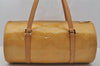 Authentic Louis Vuitton Vernis Bedford Hand Bag Yellow Beige M91006 LV 0718J