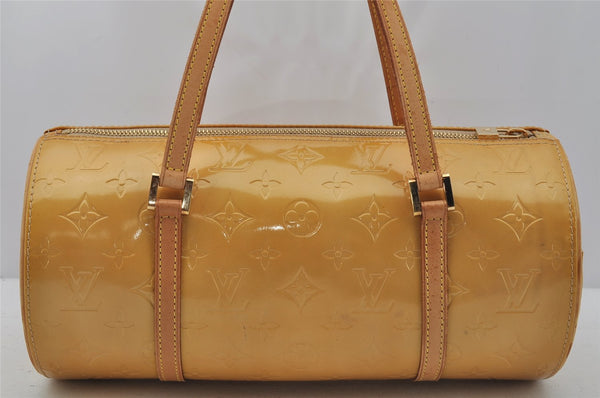 Authentic Louis Vuitton Vernis Bedford Hand Bag Yellow Beige M91006 LV 0718J