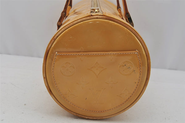 Authentic Louis Vuitton Vernis Bedford Hand Bag Yellow Beige M91006 LV 0718J