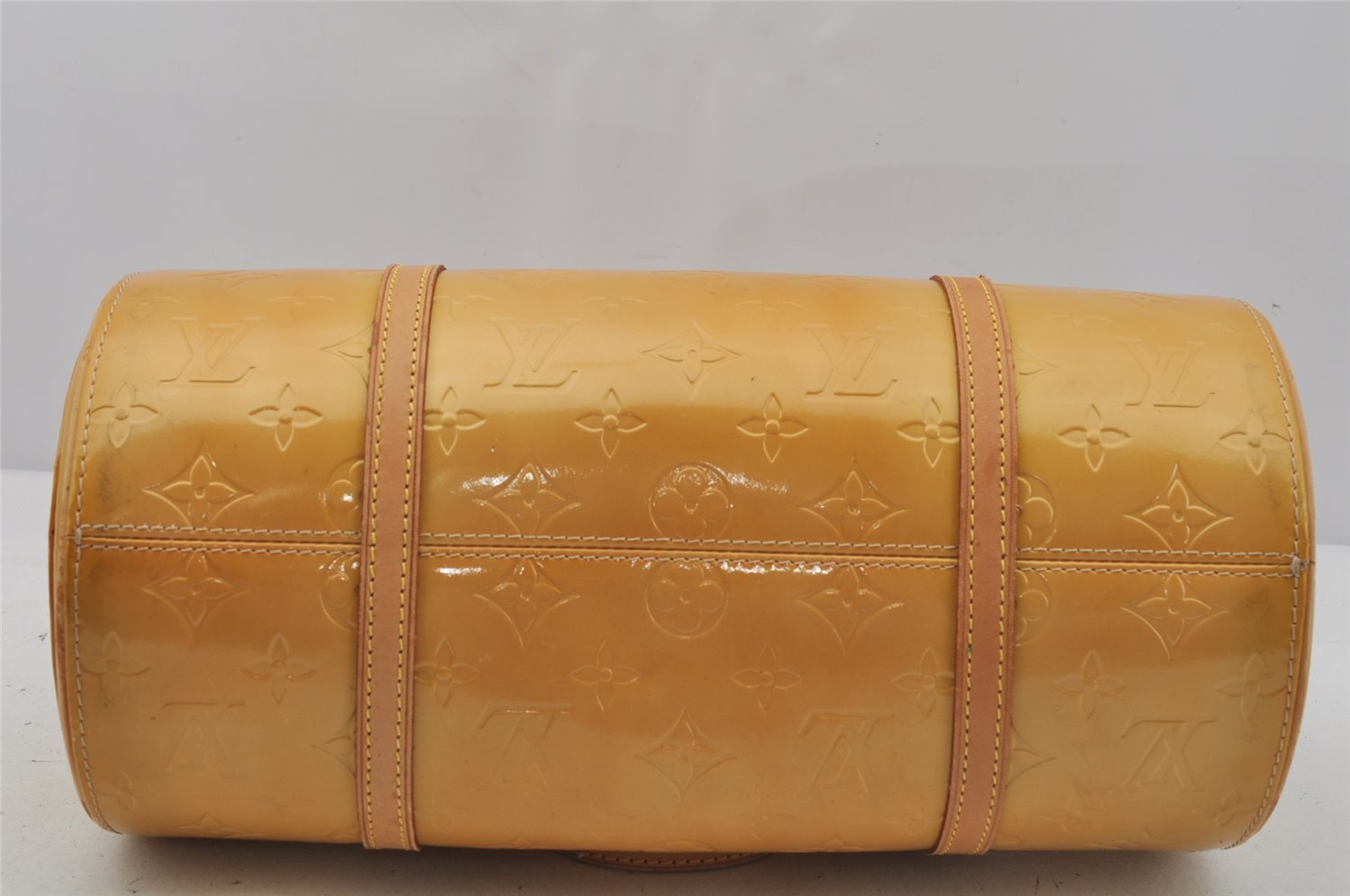 Authentic Louis Vuitton Vernis Bedford Hand Bag Yellow Beige M91006 LV 0718J