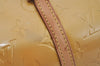 Authentic Louis Vuitton Vernis Bedford Hand Bag Yellow Beige M91006 LV 0718J