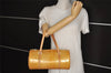 Authentic Louis Vuitton Vernis Bedford Hand Bag Yellow Beige M91006 LV 0718J