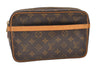 Authentic Louis Vuitton Monogram Compiegne 23 Clutch Hand Bag M51847 LV 0718K