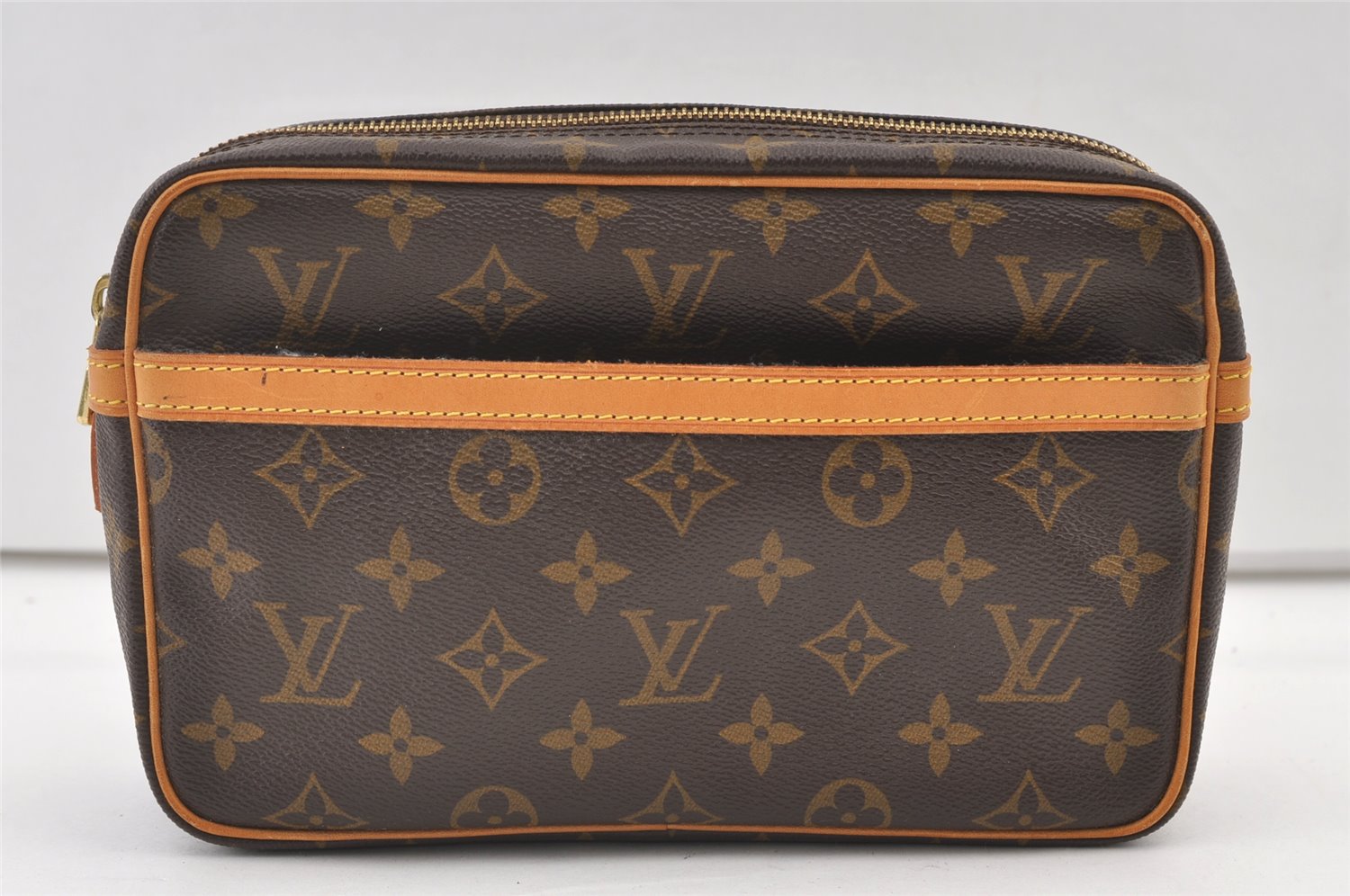 Authentic Louis Vuitton Monogram Compiegne 23 Clutch Hand Bag M51847 LV 0718K