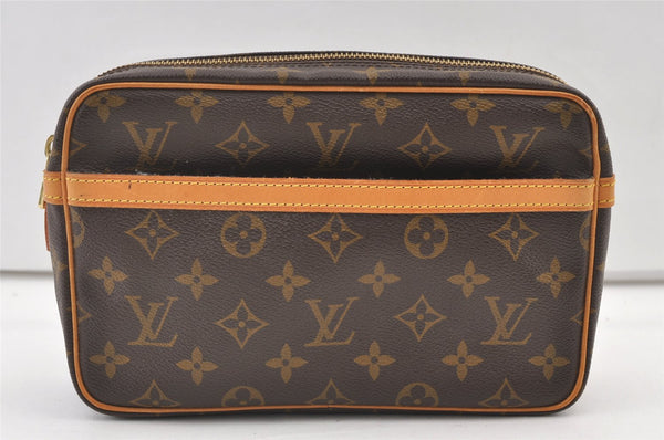 Authentic Louis Vuitton Monogram Compiegne 23 Clutch Hand Bag M51847 LV 0718K