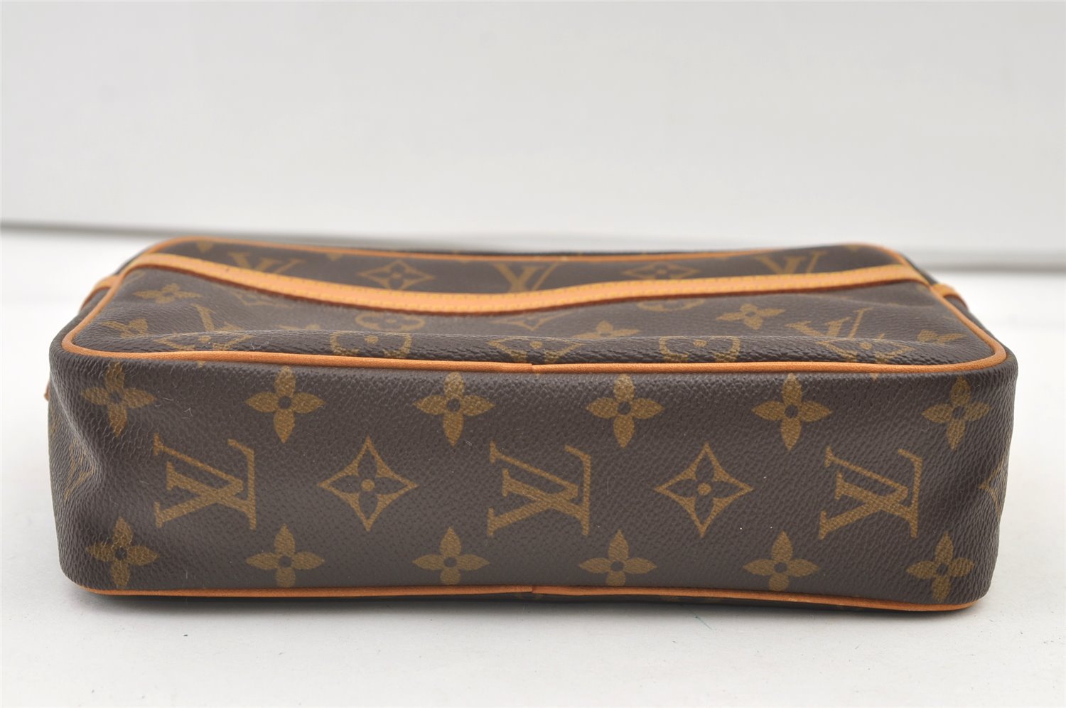 Authentic Louis Vuitton Monogram Compiegne 23 Clutch Hand Bag M51847 LV 0718K