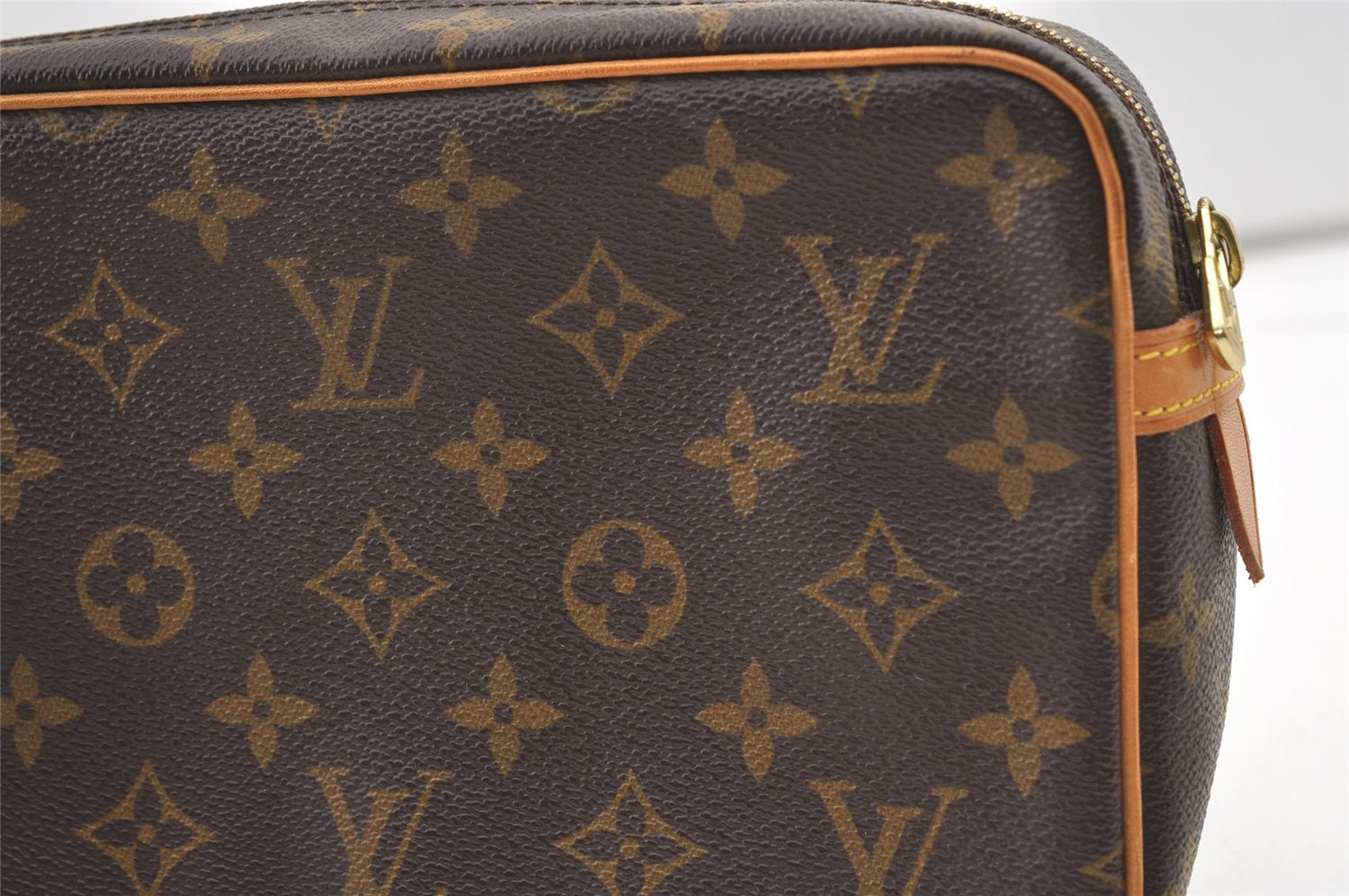 Authentic Louis Vuitton Monogram Compiegne 23 Clutch Hand Bag M51847 LV 0718K