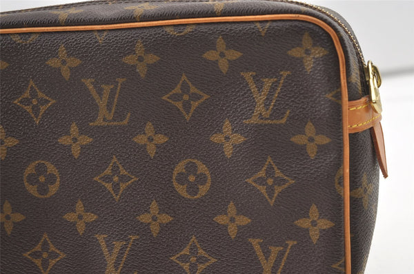 Authentic Louis Vuitton Monogram Compiegne 23 Clutch Hand Bag M51847 LV 0718K
