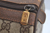 Authentic GUCCI Web Sherry Line Hand Boston Bag GG PVC Leather Brown 0720H