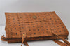 Authentic MCM Visetos Leather Vintage Shoulder Tote Bag Brown  0720J