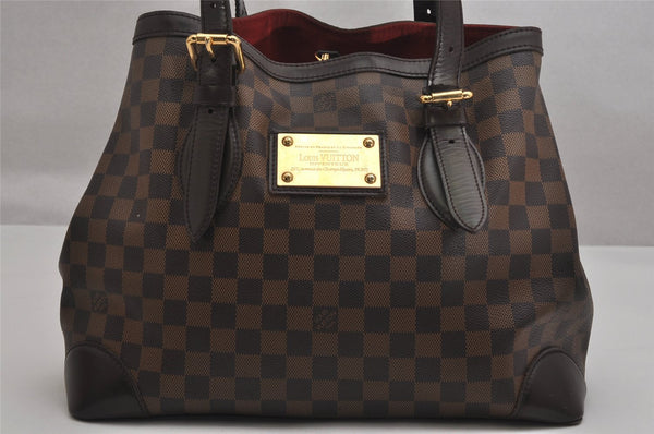 Authentic Louis Vuitton Damier Hampstead MM Shoulder Tote Bag N51204 LV 0720K