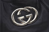 Authentic GUCCI Vintage Britt Shoulder Hand Bag Leather 162740 Black 0721J