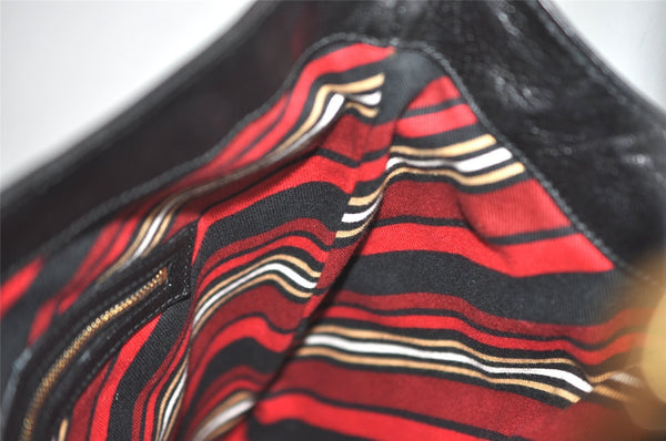 Authentic GUCCI Vintage Britt Shoulder Hand Bag Leather 162740 Black 0721J