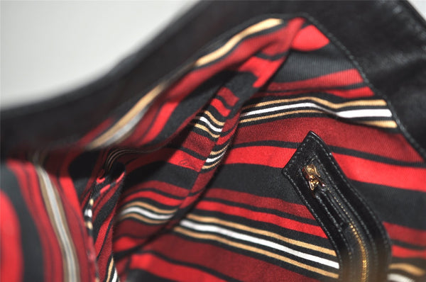 Authentic GUCCI Vintage Britt Shoulder Hand Bag Leather 162740 Black 0721J