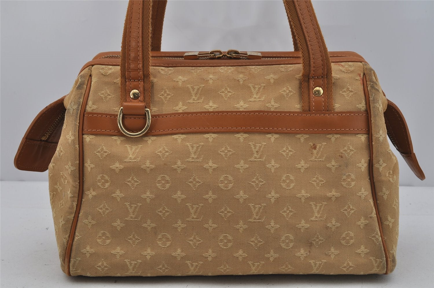 Authentic Louis Vuitton Monogram Mini Josephine PM Hand Bag M92416 Beige 0723J