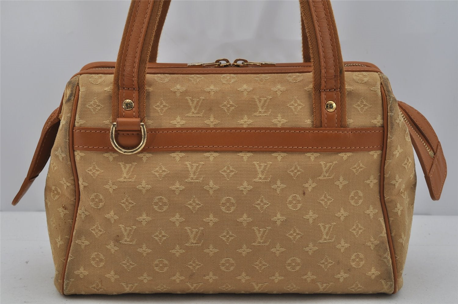 Authentic Louis Vuitton Monogram Mini Josephine PM Hand Bag M92416 Beige 0723J