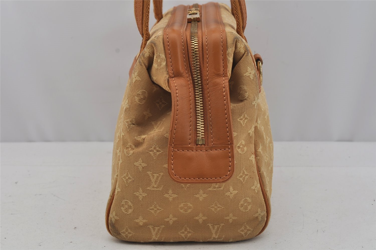 Authentic Louis Vuitton Monogram Mini Josephine PM Hand Bag M92416 Beige 0723J