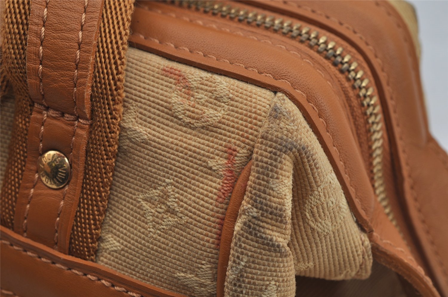 Authentic Louis Vuitton Monogram Mini Josephine PM Hand Bag M92416 Beige 0723J