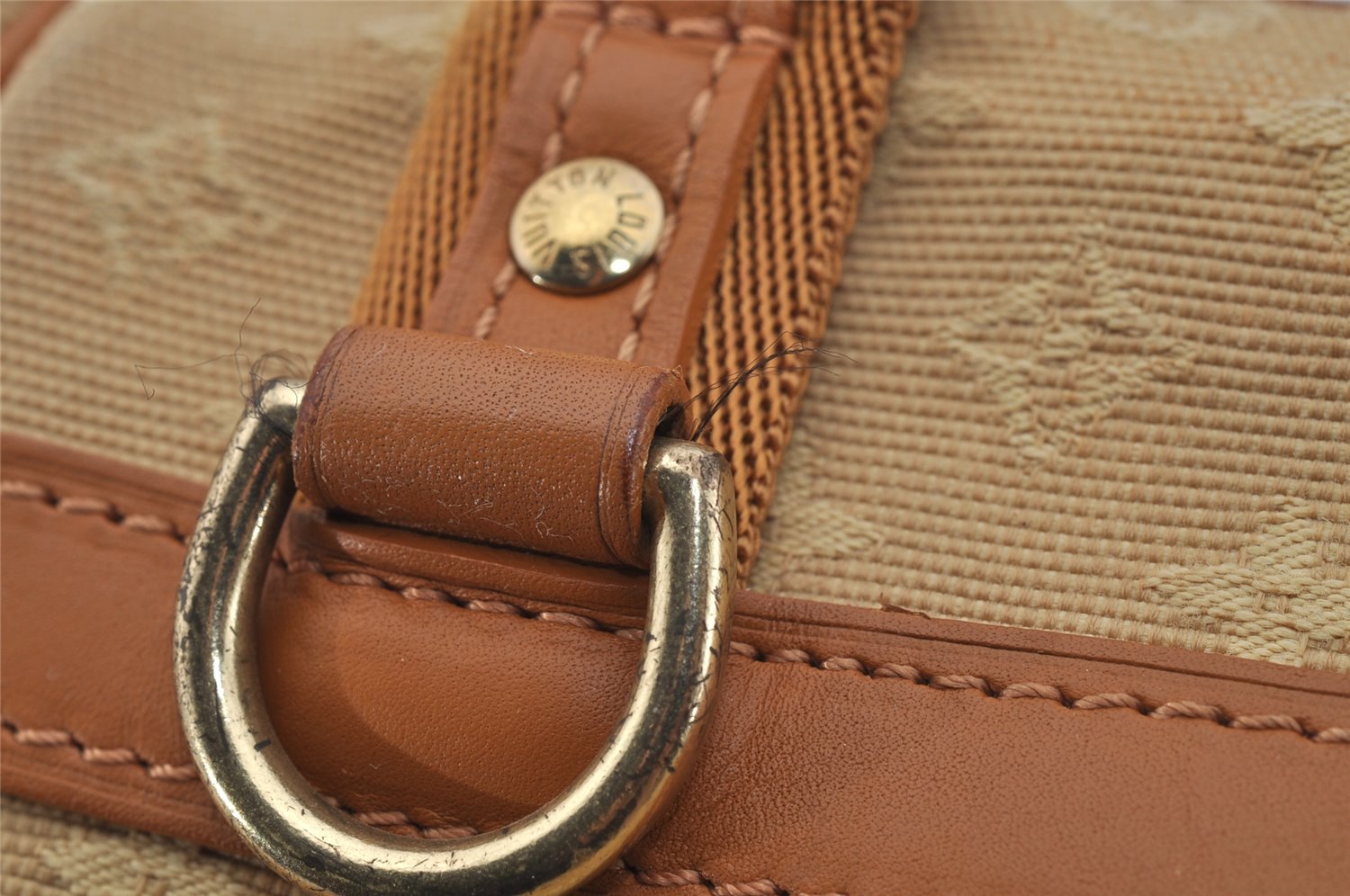 Authentic Louis Vuitton Monogram Mini Josephine PM Hand Bag M92416 Beige 0723J