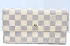 Auth Louis Vuitton Damier Azur Portefeuille International Wallet N61732 LV 0724J