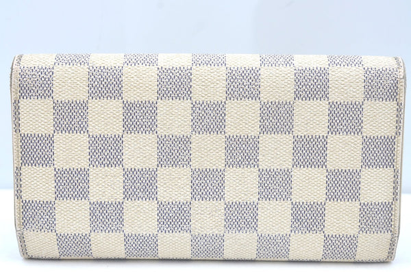 Auth Louis Vuitton Damier Azur Portefeuille International Wallet N61732 LV 0724J