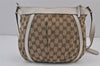 Authentic GUCCI Abbey Shoulder Cross Bag GG Canvas Leather 203257 Brown 0725K
