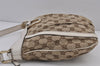Authentic GUCCI Abbey Shoulder Cross Bag GG Canvas Leather 203257 Brown 0725K