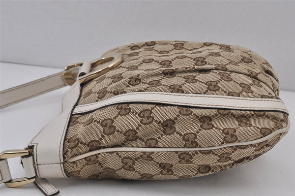 Authentic GUCCI Abbey Shoulder Cross Bag GG Canvas Leather 203257 Brown 0725K