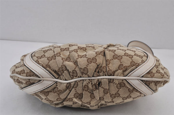 Authentic GUCCI Abbey Shoulder Cross Bag GG Canvas Leather 203257 Brown 0725K