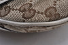 Authentic GUCCI Abbey Shoulder Cross Bag GG Canvas Leather 203257 Brown 0725K