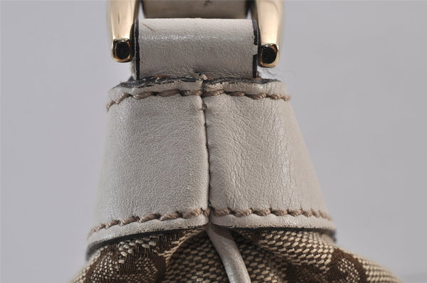 Authentic GUCCI Abbey Shoulder Cross Bag GG Canvas Leather 203257 Brown 0725K