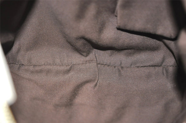 Authentic GUCCI Abbey Shoulder Cross Bag GG Canvas Leather 203257 Brown 0725K