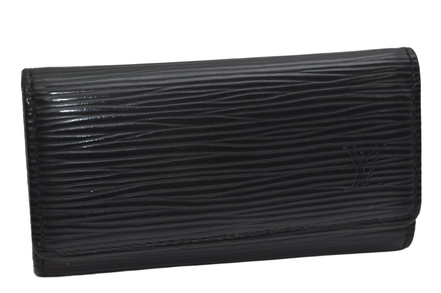 Authentic Louis Vuitton Epi Multicles 4 Key Case Black M63822 LV 0726K