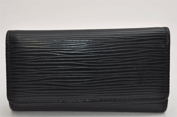 Authentic Louis Vuitton Epi Multicles 4 Key Case Black M63822 LV 0726K