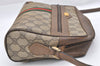 Authentic GUCCI Web Sherry Line Shoulder Bag GG PVC Leather Brown Junk 0727J