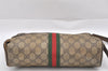 Authentic GUCCI Web Sherry Line Shoulder Bag GG PVC Leather Brown Junk 0727J