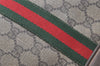 Authentic GUCCI Web Sherry Line Shoulder Bag GG PVC Leather Brown Junk 0727J