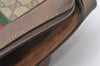 Authentic GUCCI Web Sherry Line Shoulder Bag GG PVC Leather Brown Junk 0727J