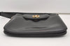 Authentic GUCCI Shoulder Hand Bag Purse Interlocking G Leather Black 0728J