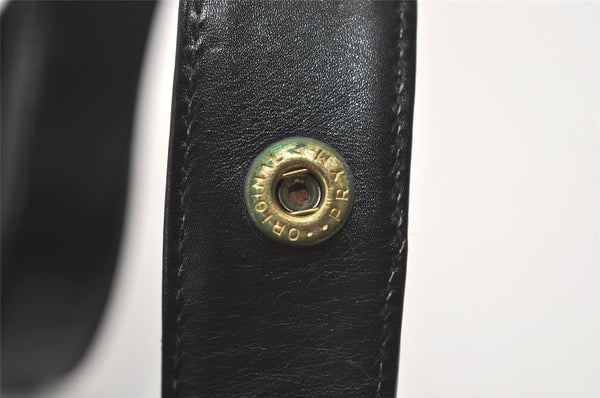 Authentic GUCCI Shoulder Hand Bag Purse Interlocking G Leather Black 0728J