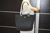 Authentic PRADA ACCIAIO Nylon Leather Tote Bag BR1091 Black 0728K