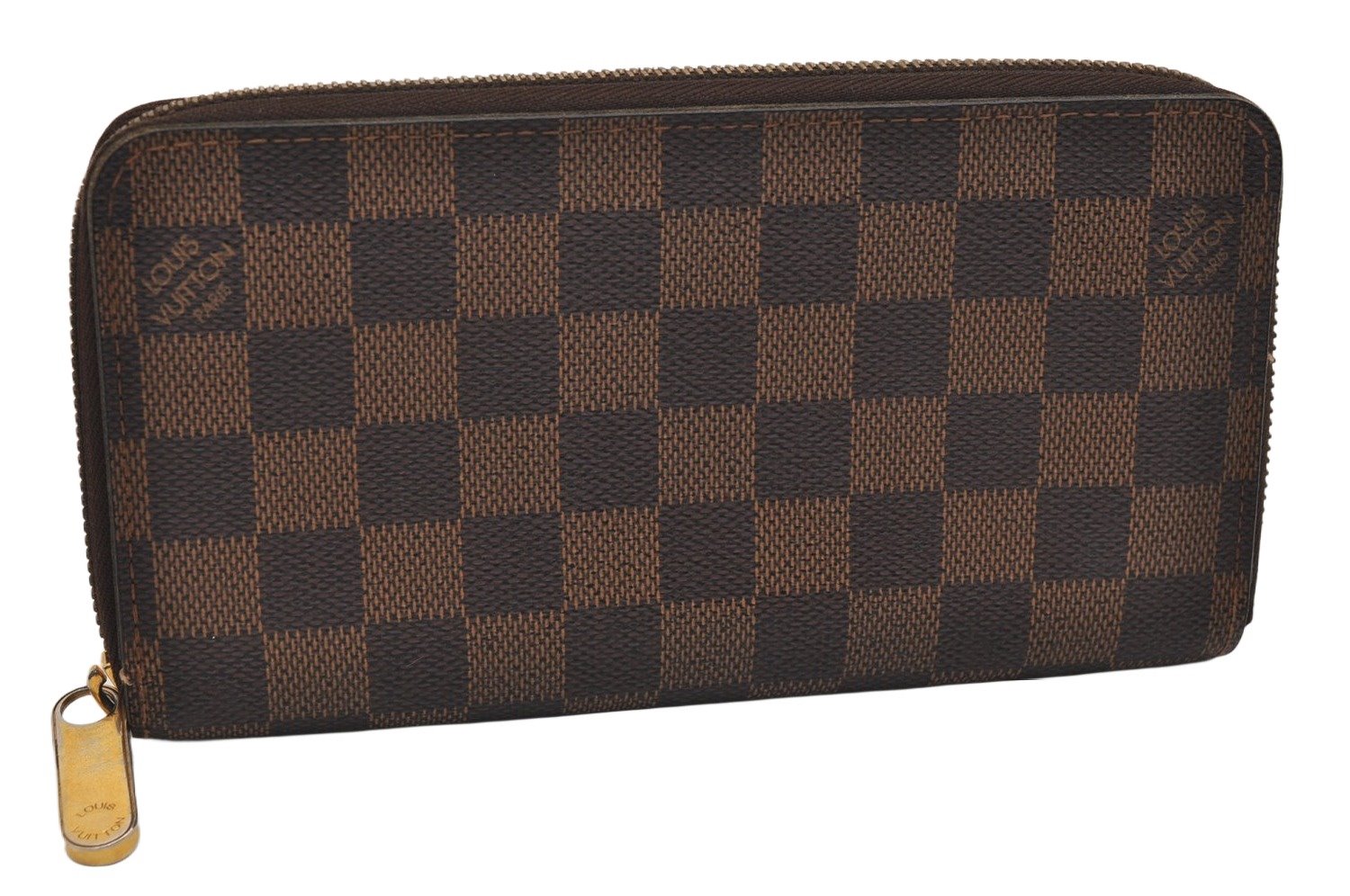 Authentic Louis Vuitton Damier Zippy Long Wallet Purse N60015 LV 0730K