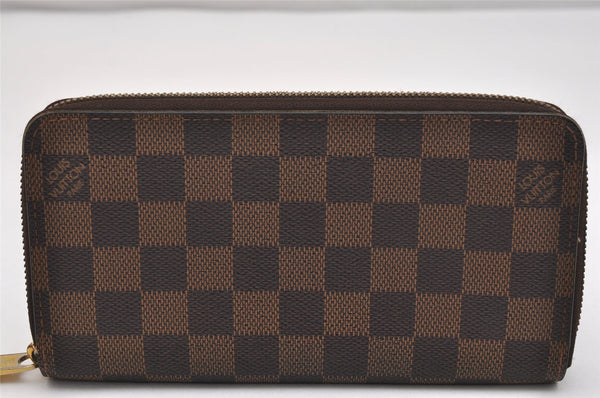 Authentic Louis Vuitton Damier Zippy Long Wallet Purse N60015 LV 0730K