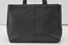 Authentic BURBERRY Vintage Leather Hand Bag Purse Black 0731J