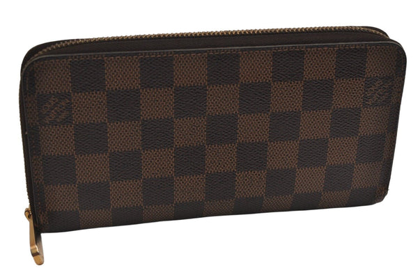 Authentic Louis Vuitton Damier Zippy Long Wallet Purse N60015 LV 0731K